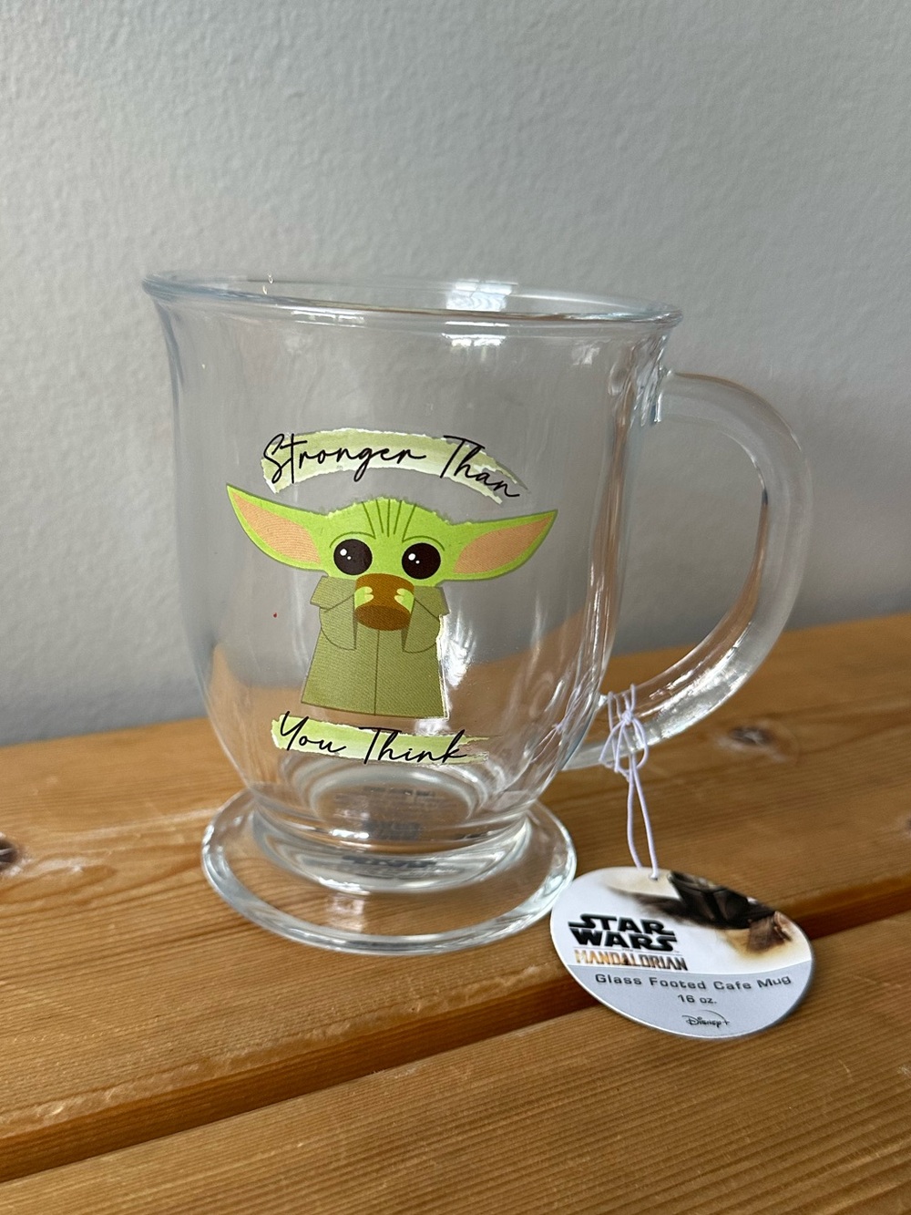 16oz Grogu The Child Mandalorian Mandi Clear Mug Star Wars